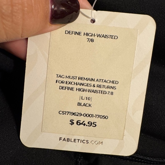 Fabletics define High-Waisted Legging 7/8 large NWT - Picture 6 of 6